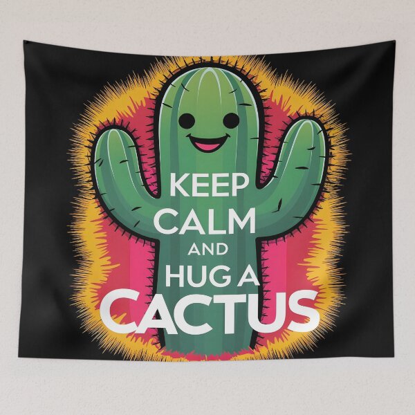 Item preview, Keep calm and hug a cactus designed and sold by ViperSaint.
