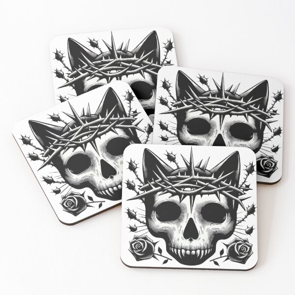 Item preview, old skull cat designed and sold by Greydate.