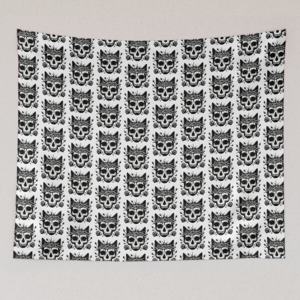 Item preview, old skull cat designed and sold by Greydate.