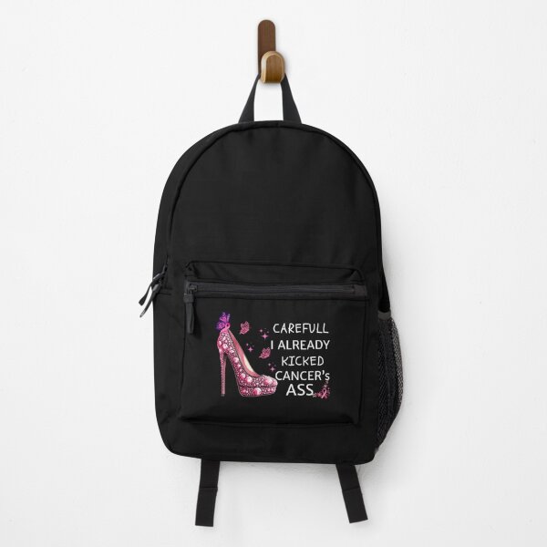 Item preview, Pink Stiletto Breast Cancer Survivor, Carefull I Already Kicked Cancer's Ass designed and sold by Oz64.