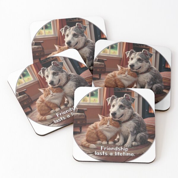Item preview, Friendship lasts a lifetime dog and cat designed and sold by KentfieldD.