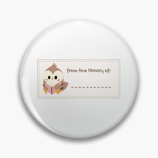 Item preview, from the library of brown owl book tag designed and sold by WriteOnThyme.