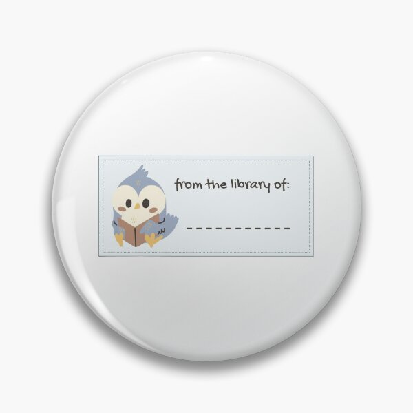 Item preview, from the library of blue owl book tag designed and sold by WriteOnThyme.