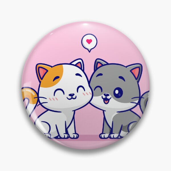 Item preview, Cute Cat Couple Playing Cartoon Vector Icon Illustration designed and sold by hjian8219.
