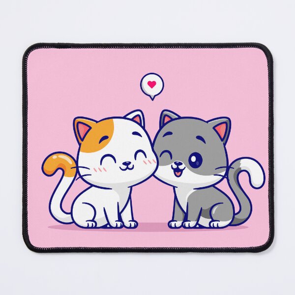 Item preview, Cute Cat Couple Playing Cartoon Vector Icon Illustration designed and sold by hjian8219.