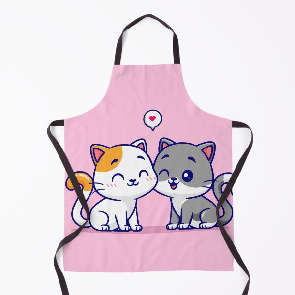 Item preview, Cute Cat Couple Playing Cartoon Vector Icon Illustration designed and sold by hjian8219.