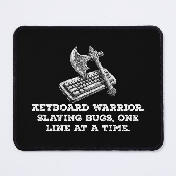 Item preview, Keyboard warrior. Slaying bugs, one line at a time. designed and sold by darkskygear.
