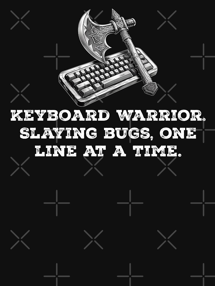 Thumbnail 7 of 7, Classic T-Shirt, Keyboard warrior. Slaying bugs, one line at a time. designed and sold by darkskygear.