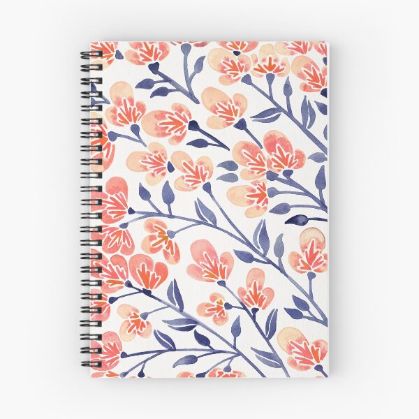 Item preview, Cherry Blossoms – Peach & Navy Palette designed and sold by Cat Coquillette.