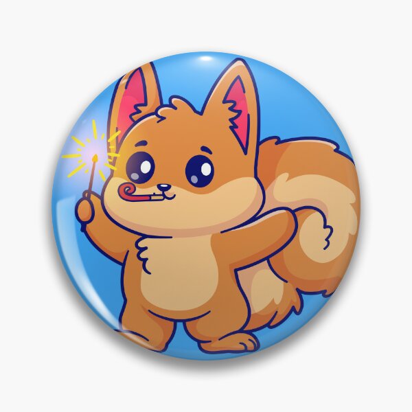 Item preview, Cute Squirrel Playing with Fireworks Cartoon Vector Icon Illustration designed and sold by hjian8219.
