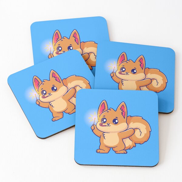 Item preview, Cute Squirrel Playing with Fireworks Cartoon Vector Icon Illustration designed and sold by hjian8219.