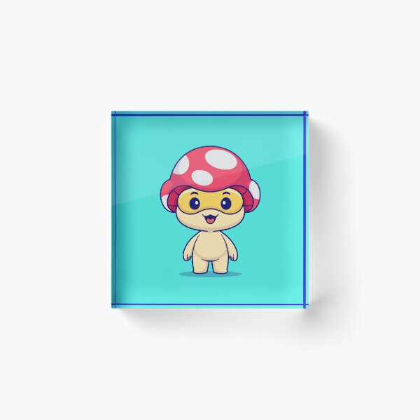 Item preview, Cute Mushroom Kid Wearing Glasses Cartoon Vector Icon Illustration designed and sold by hjian8219.