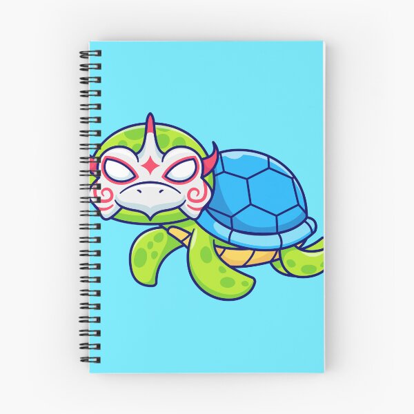 Item preview,  Cute Turtle with Kitsune Mask Cartoon Vector Icon Illustration designed and sold by hjian8219.