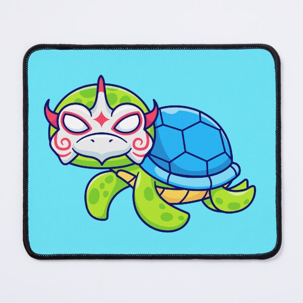 Item preview,  Cute Turtle with Kitsune Mask Cartoon Vector Icon Illustration designed and sold by hjian8219.