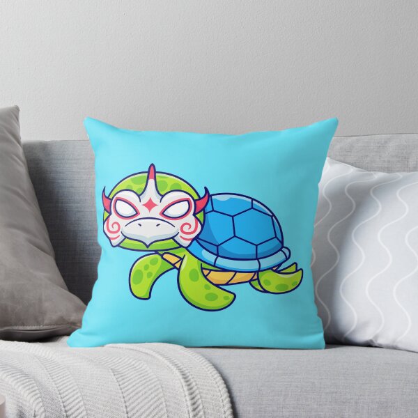 Item preview,  Cute Turtle with Kitsune Mask Cartoon Vector Icon Illustration designed and sold by hjian8219.