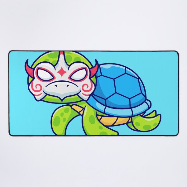 Item preview,  Cute Turtle with Kitsune Mask Cartoon Vector Icon Illustration designed and sold by hjian8219.