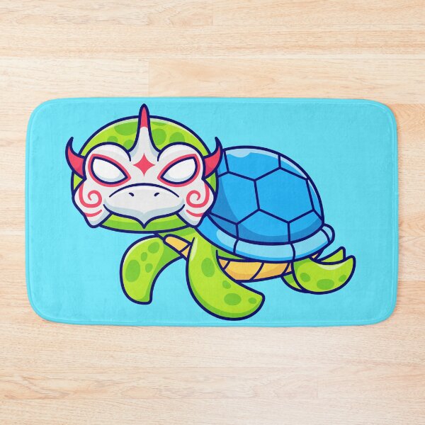 Item preview,  Cute Turtle with Kitsune Mask Cartoon Vector Icon Illustration designed and sold by hjian8219.