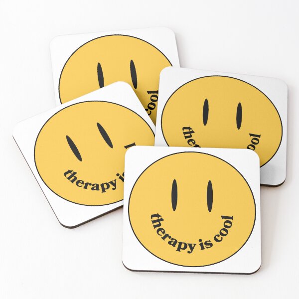 Item preview, therapy is cool smiley face designed and sold by jrdnlcy.