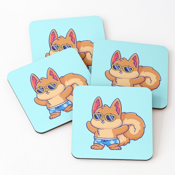 Item preview, Cute Squirrel Waving Hand Summer Cartoon Vector Icon Illustration designed and sold by hjian8219.