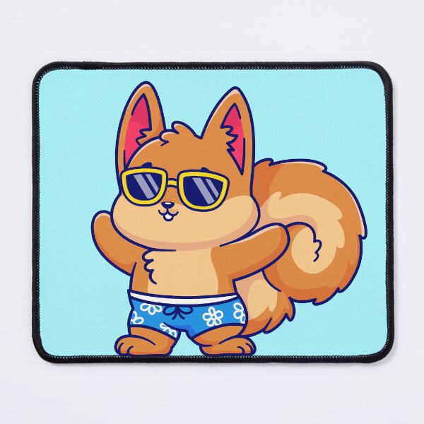 Item preview, Cute Squirrel Waving Hand Summer Cartoon Vector Icon Illustration designed and sold by hjian8219.