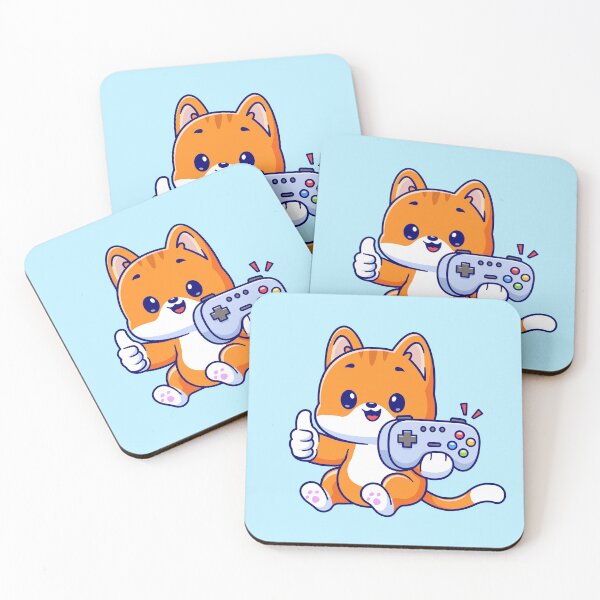 Item preview, Cute Cat Gaming Thumbs Up Cartoon Vector Icon Illustration designed and sold by hjian8219.