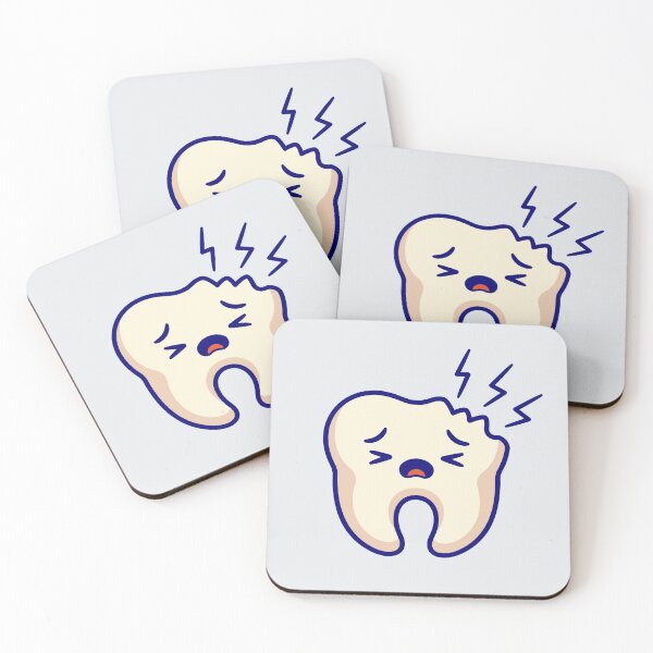 Item preview, Cute Broken Tooth Cartoon Vector Icon Illustration designed and sold by hjian8219.