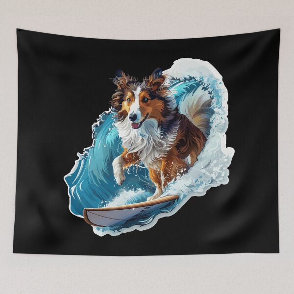 Item preview, Surfing Sheltie designed and sold by VelvetRoom.
