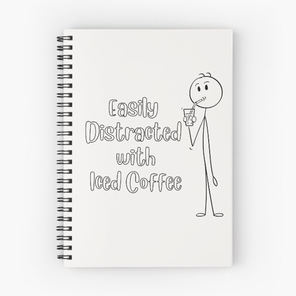 Item preview, Easily Distracted with Iced Coffee designed and sold by ScribbleLoft.