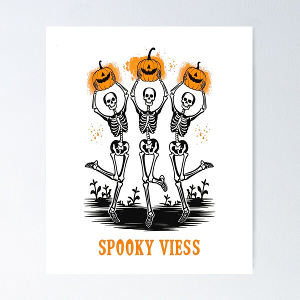 Item preview, Spooky Vibes Halloween Dancing Skeletons designed and sold by Mosaic-97.