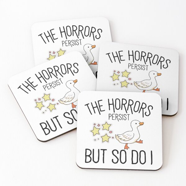 Item preview, The Horrors Persist But So Do I Funny Duck  designed and sold by xoxojesscreates.