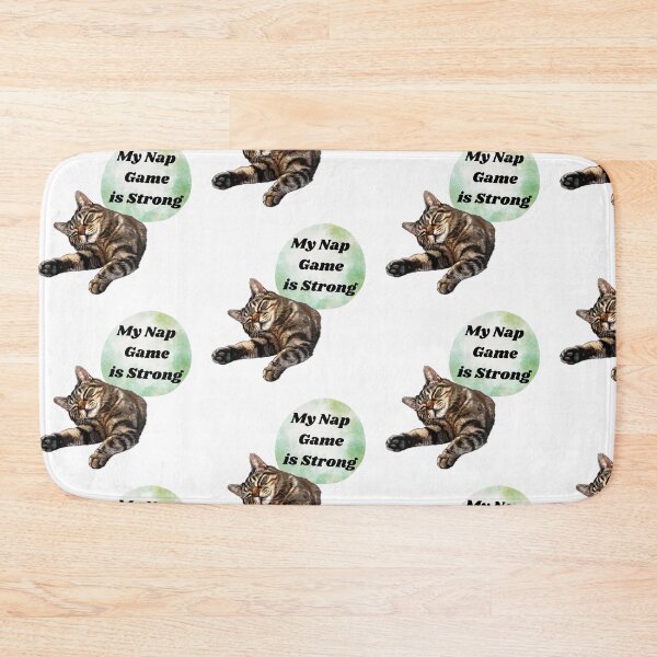 Item preview, "My Nap Game is Strong" Quote - Snarky Cat Nap Design designed and sold by zwrohn.