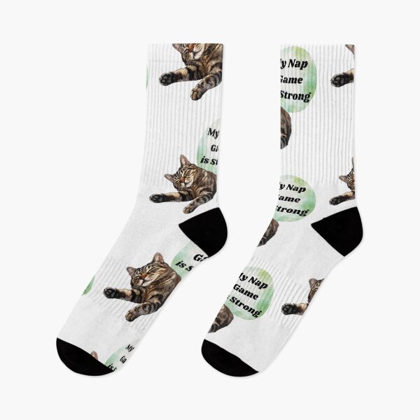 Item preview, "My Nap Game is Strong" Quote - Snarky Cat Nap Design designed and sold by zwrohn.