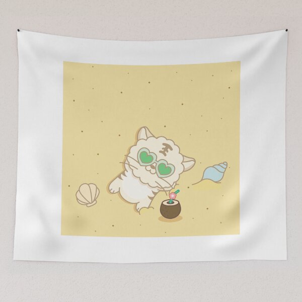 Item preview, Cute cat lying on the sand designed and sold by Planb StudioDesign.