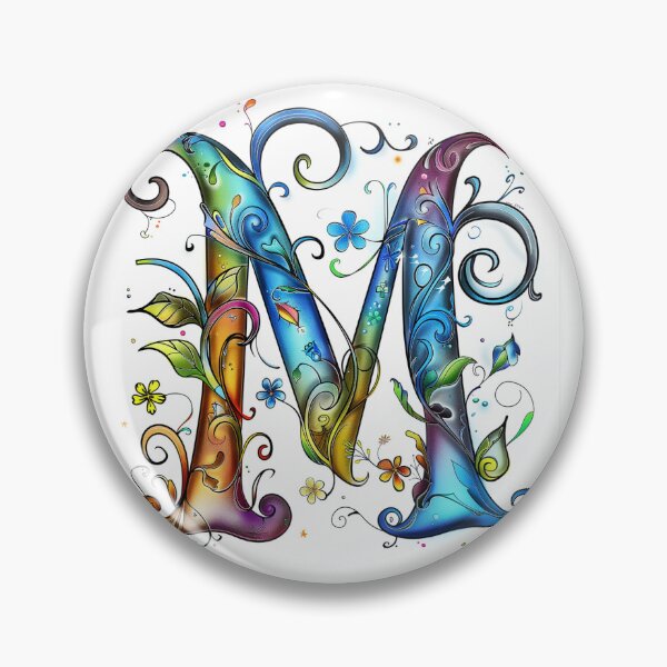 Item preview, Whimsical Monogram Letter M designed and sold by Boddicca.