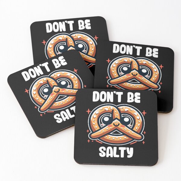 Item preview, Don't Be Salty Pretzel Cute Kawaii Funny Saying Food Pun designed and sold by Dressed For  Duty.