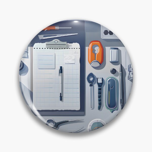 Item preview, A modern and sleek depiction of a workspace filled with tools and gadgets specifically designed for left-handers designed and sold by JsKpY.