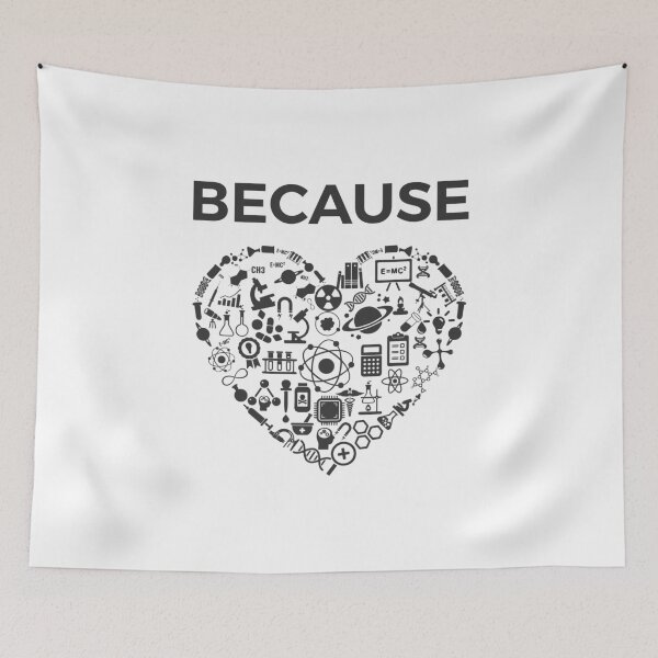 Item preview, Because Love Science - Science Chemistry Biology Quantum Math designed and sold by farhanhafeez.