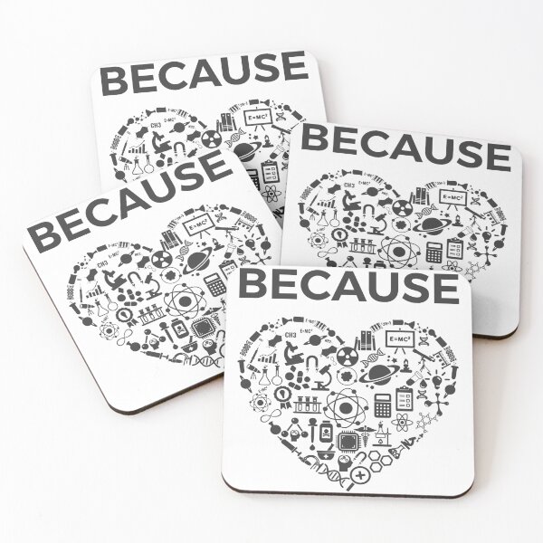 Item preview, Because Love Science - Science Chemistry Biology Quantum Math designed and sold by farhanhafeez.