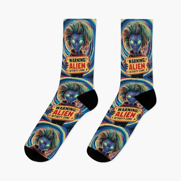 Item preview, A Crazy Alien Warning For An Alien Activity Zone designed and sold by TheArtOfPat.