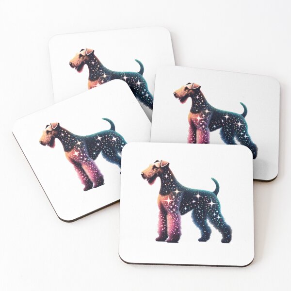 Artikelvorschau, Airedale Terrier Glitzer Silhouette entworfen und verkauft von TheAnimalZ00.