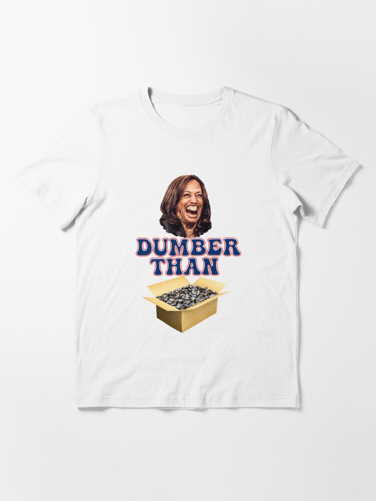 Funny Cartoon Kamala Harris Dumber Than A Box Of Rocks Essential T-Shirt