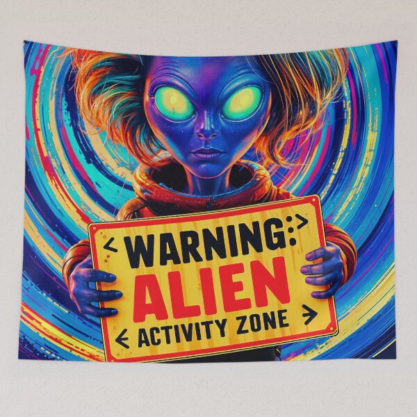 Item preview, A Crazy Alien Warning For An Alien Activity Zone designed and sold by TheArtOfPat.