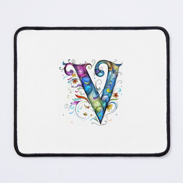Item preview, Whimsical Monogram Letter V designed and sold by Boddicca.