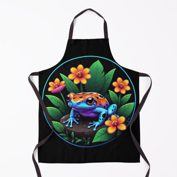 Item preview, Cute Poison Dart Frog Surrounded by Flowers designed and sold by RedStacks.