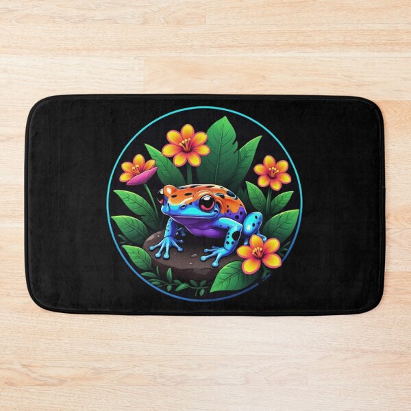 Item preview, Cute Poison Dart Frog Surrounded by Flowers designed and sold by RedStacks.