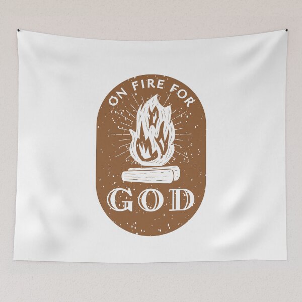 Item preview, On Fire For God, christian quotes  designed and sold by MoriaStore.