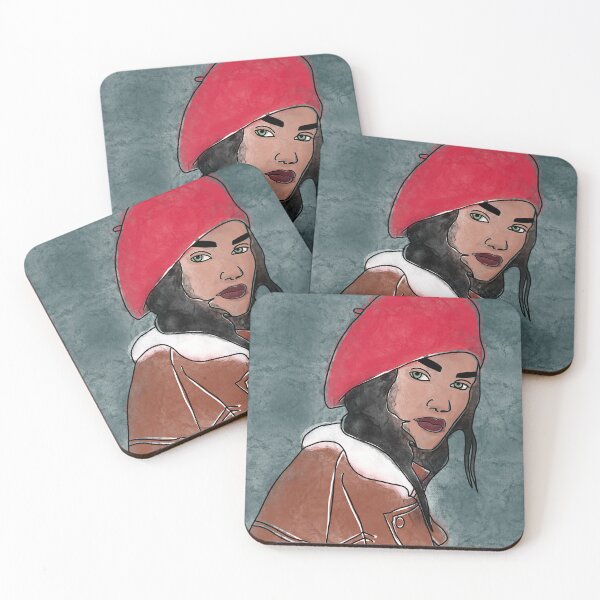 Item preview, Watercolor Portrait of Girl in Red Beret designed and sold by chaycreates.