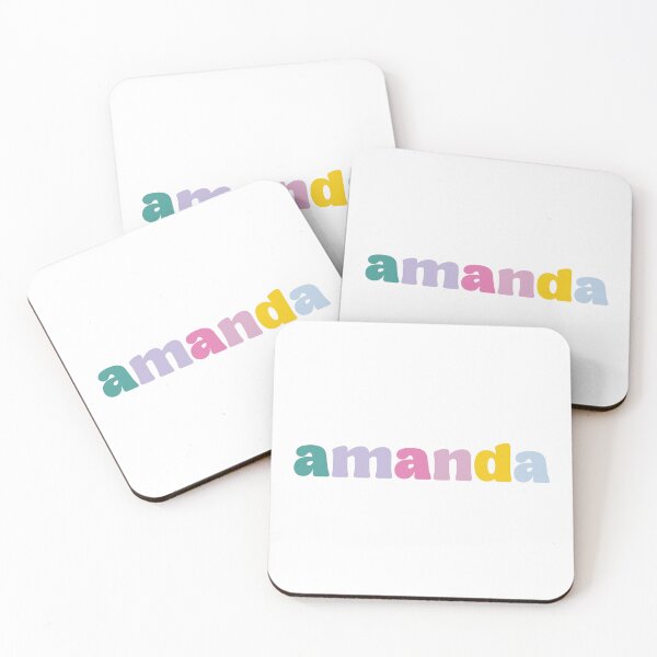 Item preview, Amanda - Custom name on colorful block font designed and sold by To the Lua.