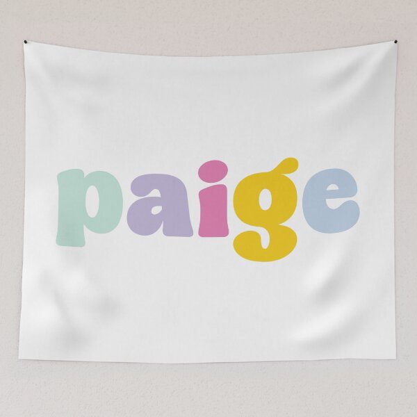 Item preview, Paige - Custom name on colorful block font designed and sold by To the Lua.