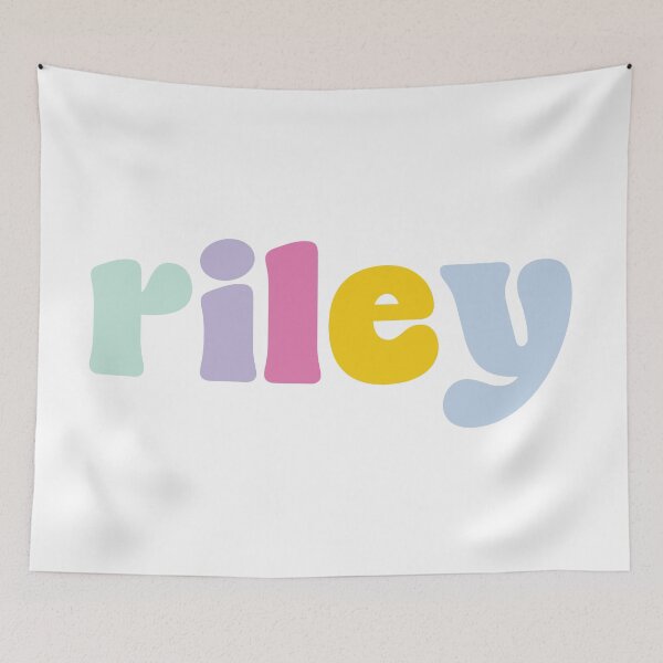 Item preview, Riley - Custom name on colorful block font designed and sold by To the Lua.